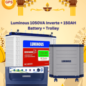 Diwali offer on ECO VOLT 1050 inverter with RED CHARGE RC 18000 150Ah battery and trolley for home in Bangalore