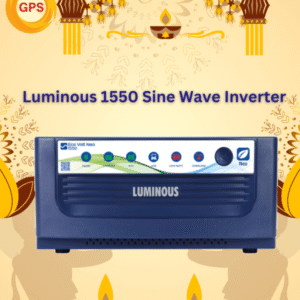 Luminous 1550 sine wave inverter for home and office backup in Bangalore – reliable power solution by Gravity Power Solution.